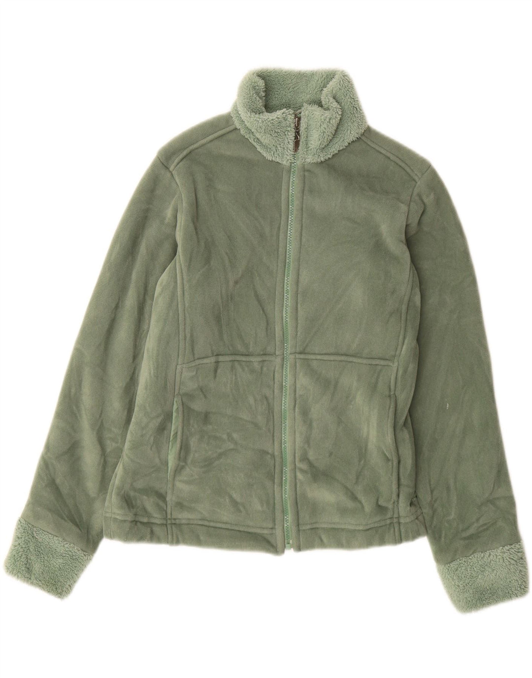 Patagonia Sherpa-Trainingsanzugoberteil für Damen, Gr. 10, Größe S, Grün, Polyester