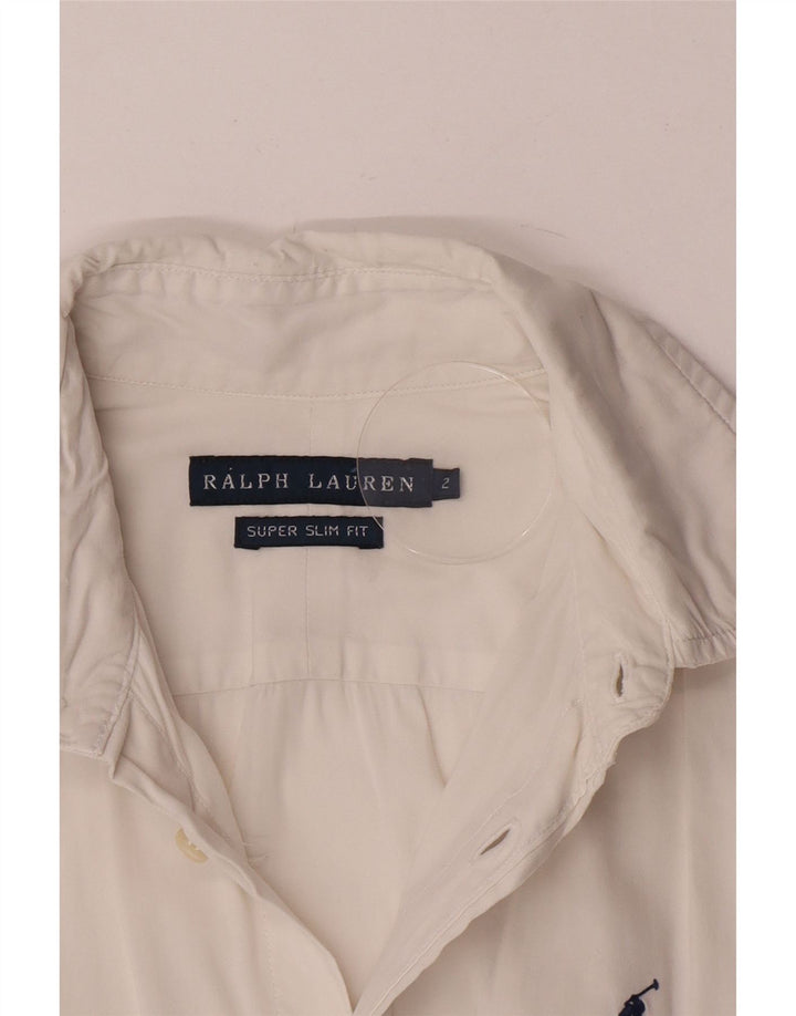 Ralph Lauren Damen Slim Fit Hemd US 2 XS Weiß