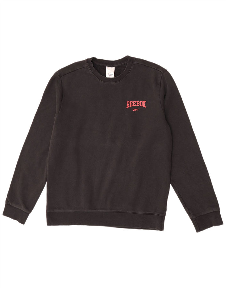 Reebok Herren Sweatshirt Pullover Medium Schwarz Baumwolle