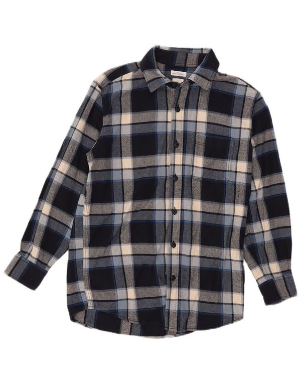 Gap Herren Flanellhemd XS Blau karierte Baumwolle
