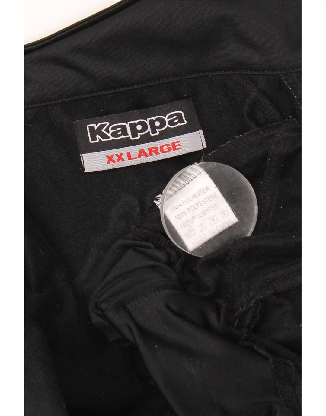 Kappa Herren Graphic Trainingsanzug Top Jacke 2XL Schwarz Polyester