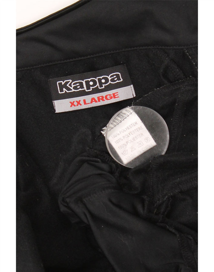 Kappa Herren Graphic Trainingsanzug Top Jacke 2XL Schwarz Polyester