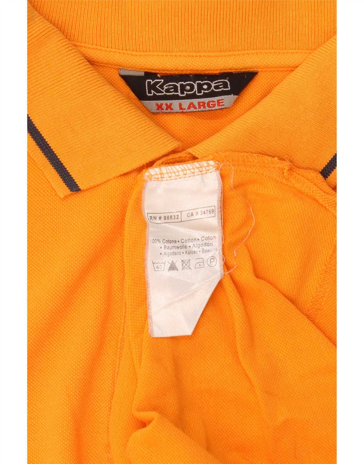 Kappa Herren Poloshirt 2XL Orange Baumwolle