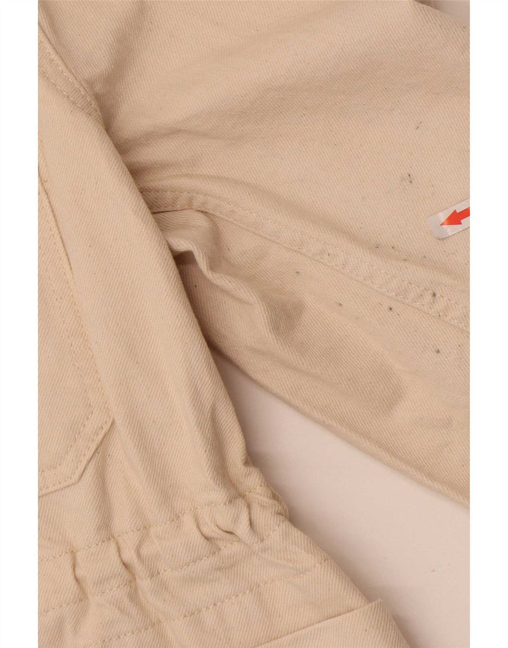 Reiss Womens Denim Utility Jacke UK 14 Medium Off White Baumwolle