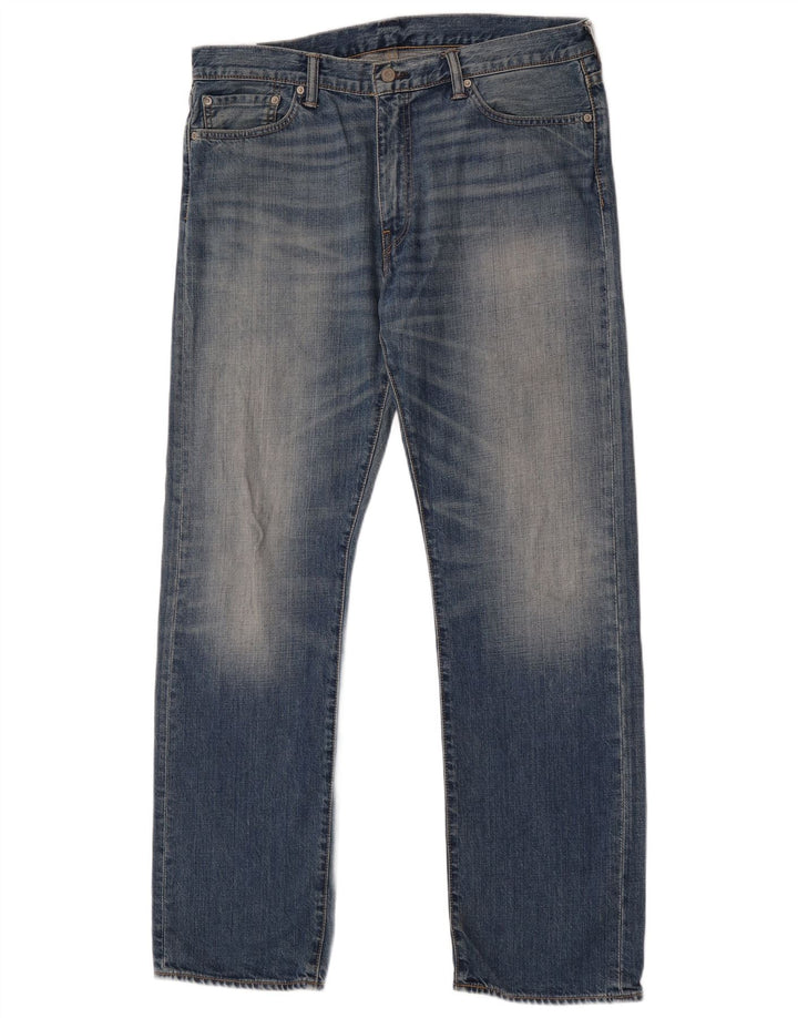 Levi's Herren 504 Straight Jeans W36 L34 Blaue Baumwolle