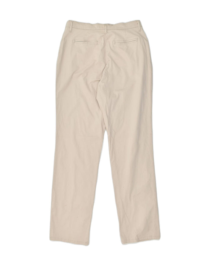 LEE Womens Straight Casual Trousers US 10 Large W30 L32 Beige Cotton | Vintage Lee | Thrift | Second-Hand Lee | Used Clothing | Messina Hembry 