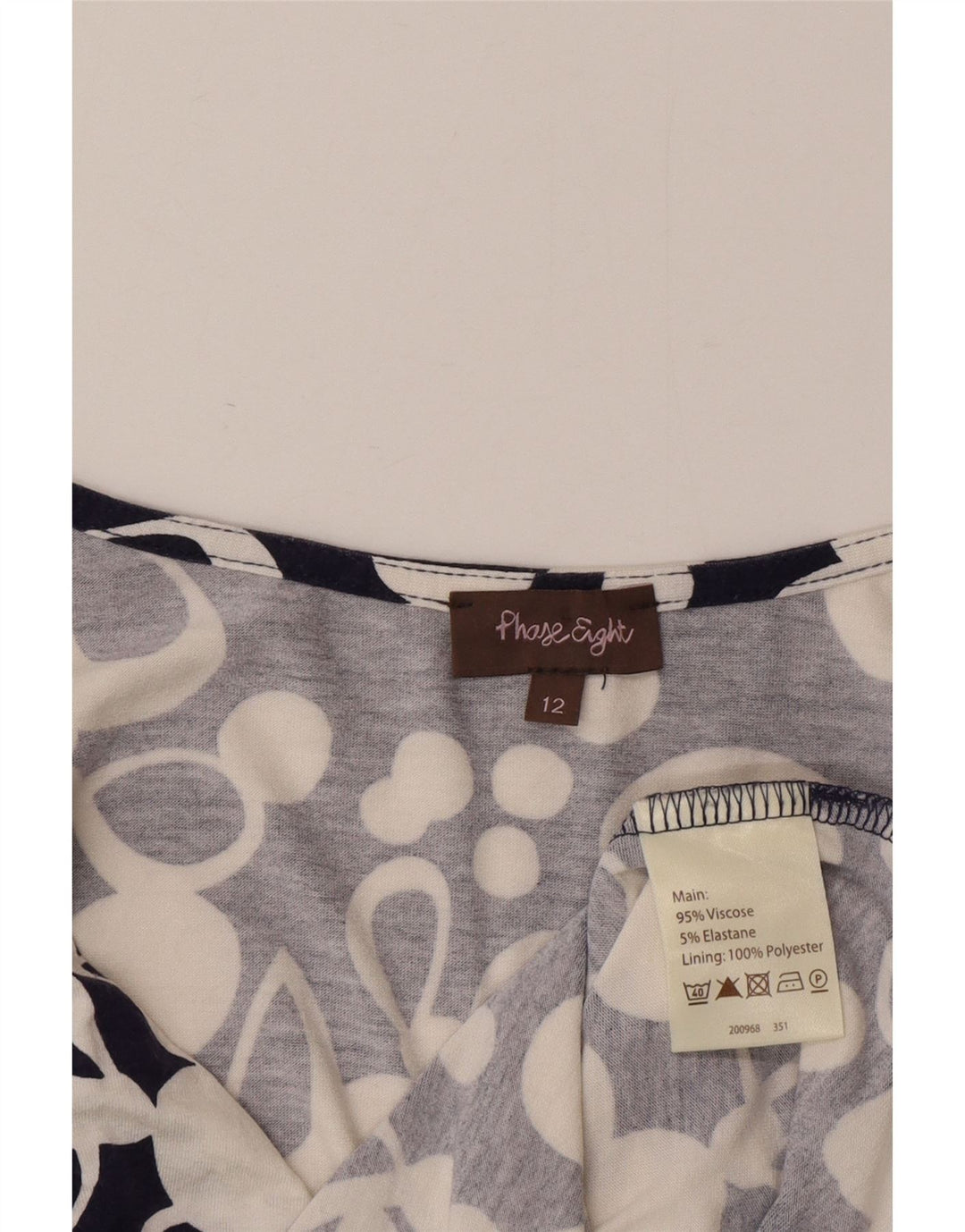 Phase Eight Damen-Etuikleid mit abstraktem Muster, Größe M, Marineblau, Größe 42