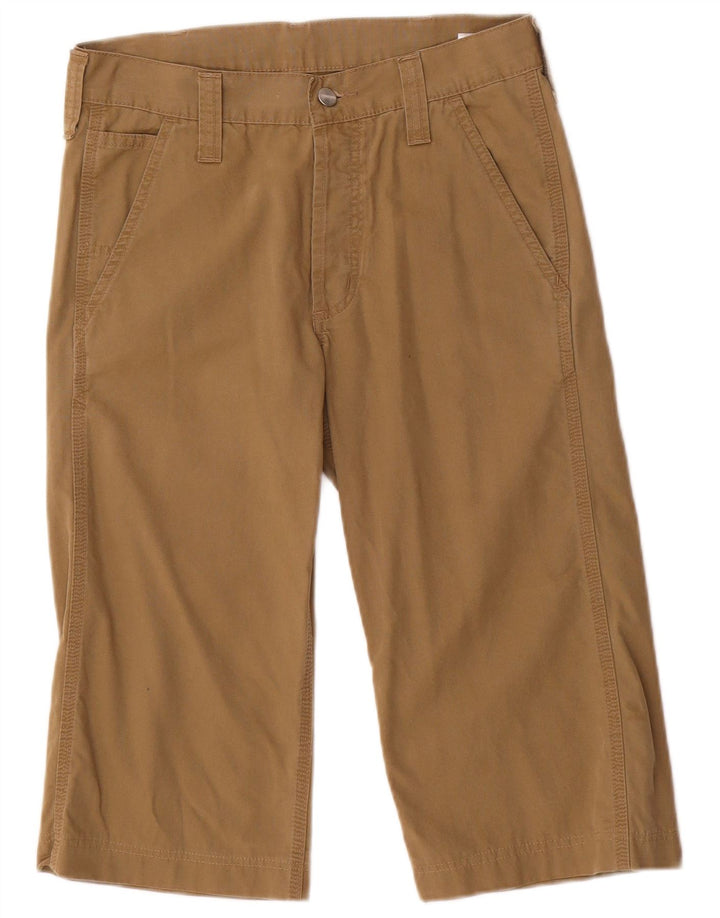 Carhartt Herren Workwear Capri Chino Hose W26 L17 Khaki Baumwolle