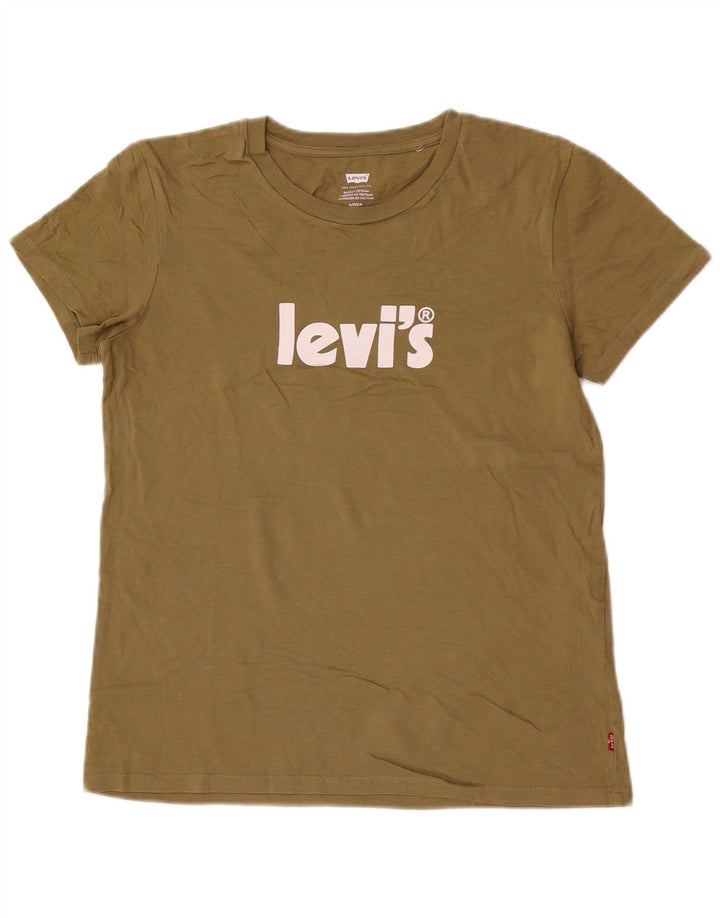 Levi's Herren-T-Shirt mit Grafik, Größe S, Khaki, Baumwolle
