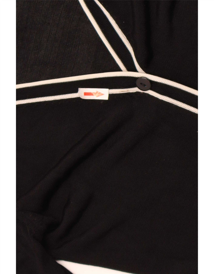 Zara Damen-Cardigan-Pullover UK 12 Medium Black Colourblock Rayon