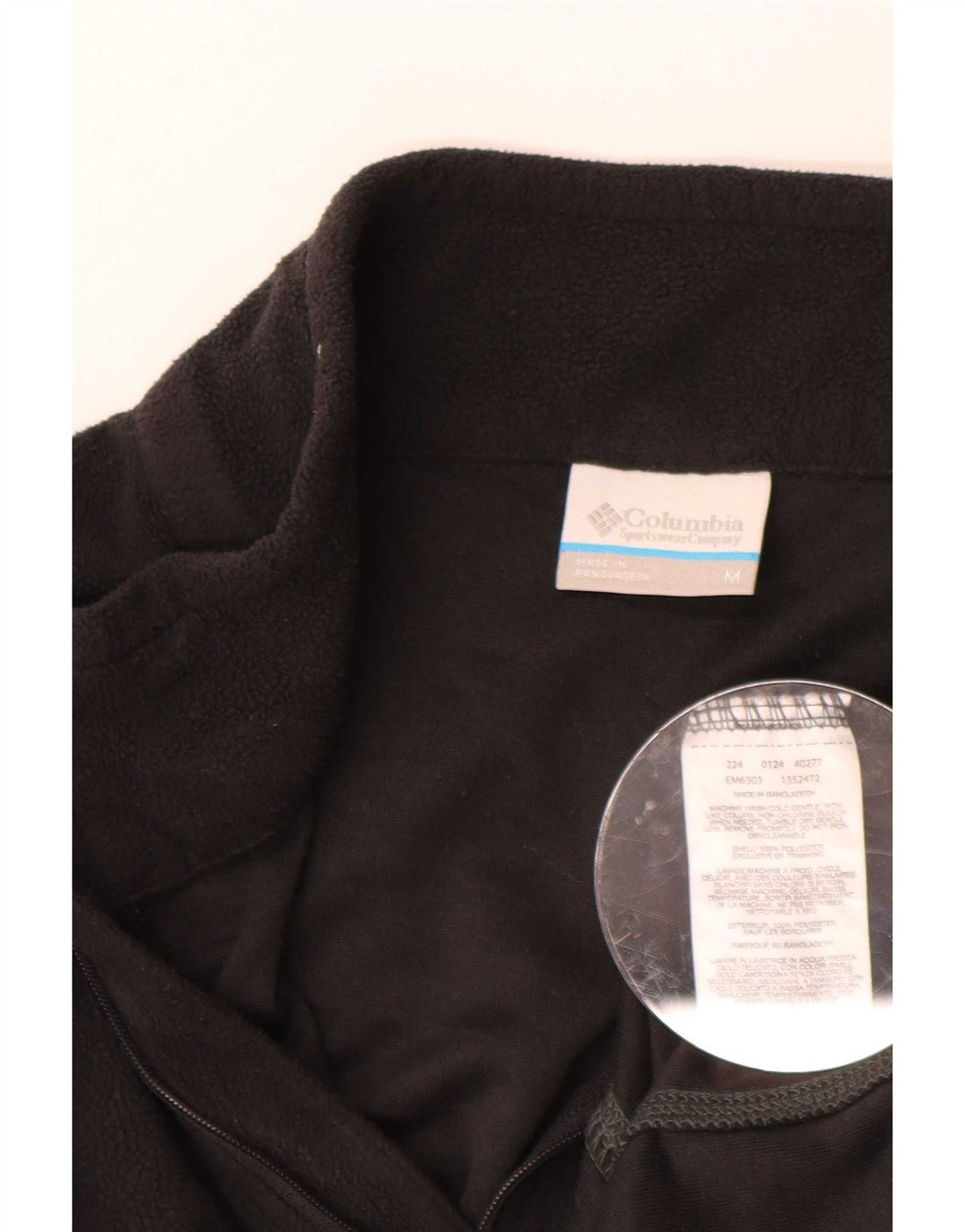 Columbia Herren-Fleecepullover mit Reißverschluss am Hals, Mittelschwarzes Polyester
