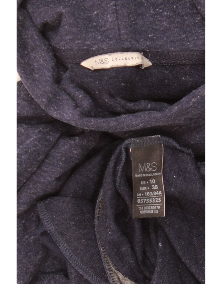 Marks & Spencer Damen-Sweatshirtpullover, Gr. 10, Größe S, Marineblau gefleckt