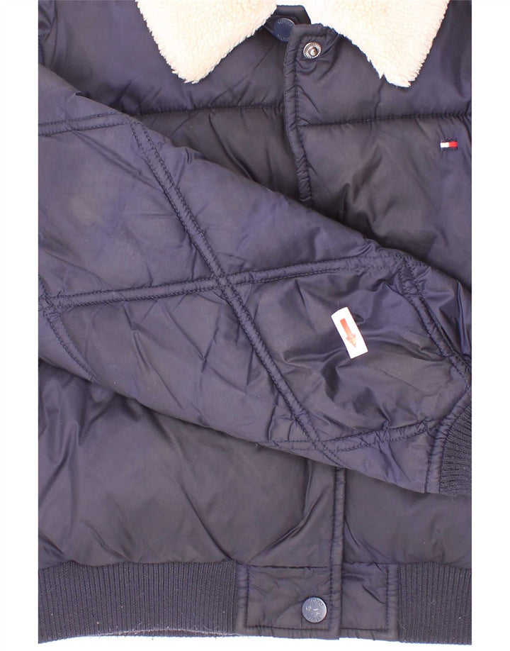 Tommy Hilfiger Wattierte Jacke für Mädchen, 7–8 Jahre, Marineblau, Polyester