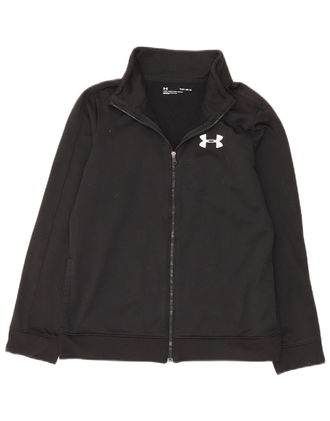 Under Armour Jungen-Trainingsanzug-Top-Jacke, 11–12 Jahre, groß, schwarzes Polyester