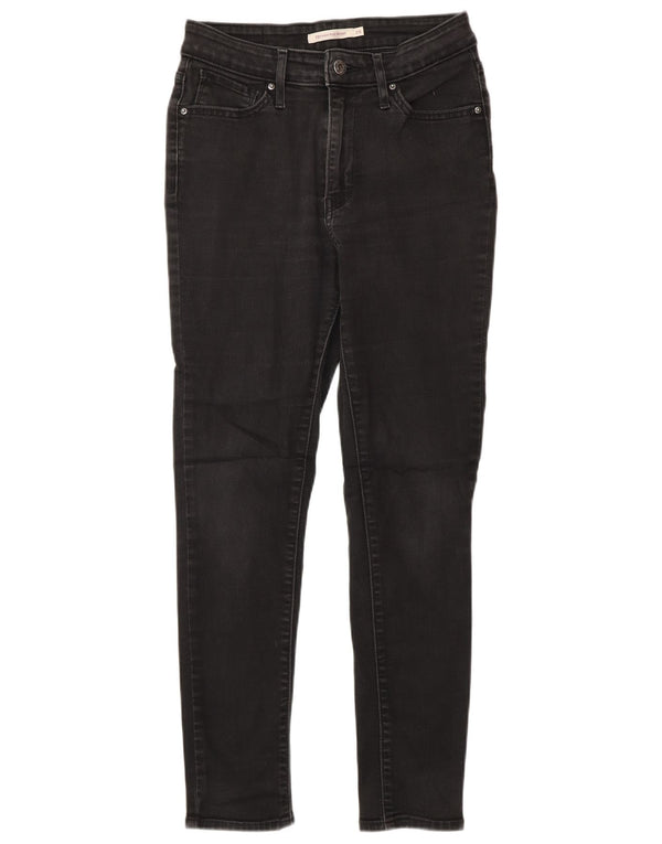 Levi's Damen 721 High Rise Skinny Jeans W28 L28 Schwarze Baumwolle