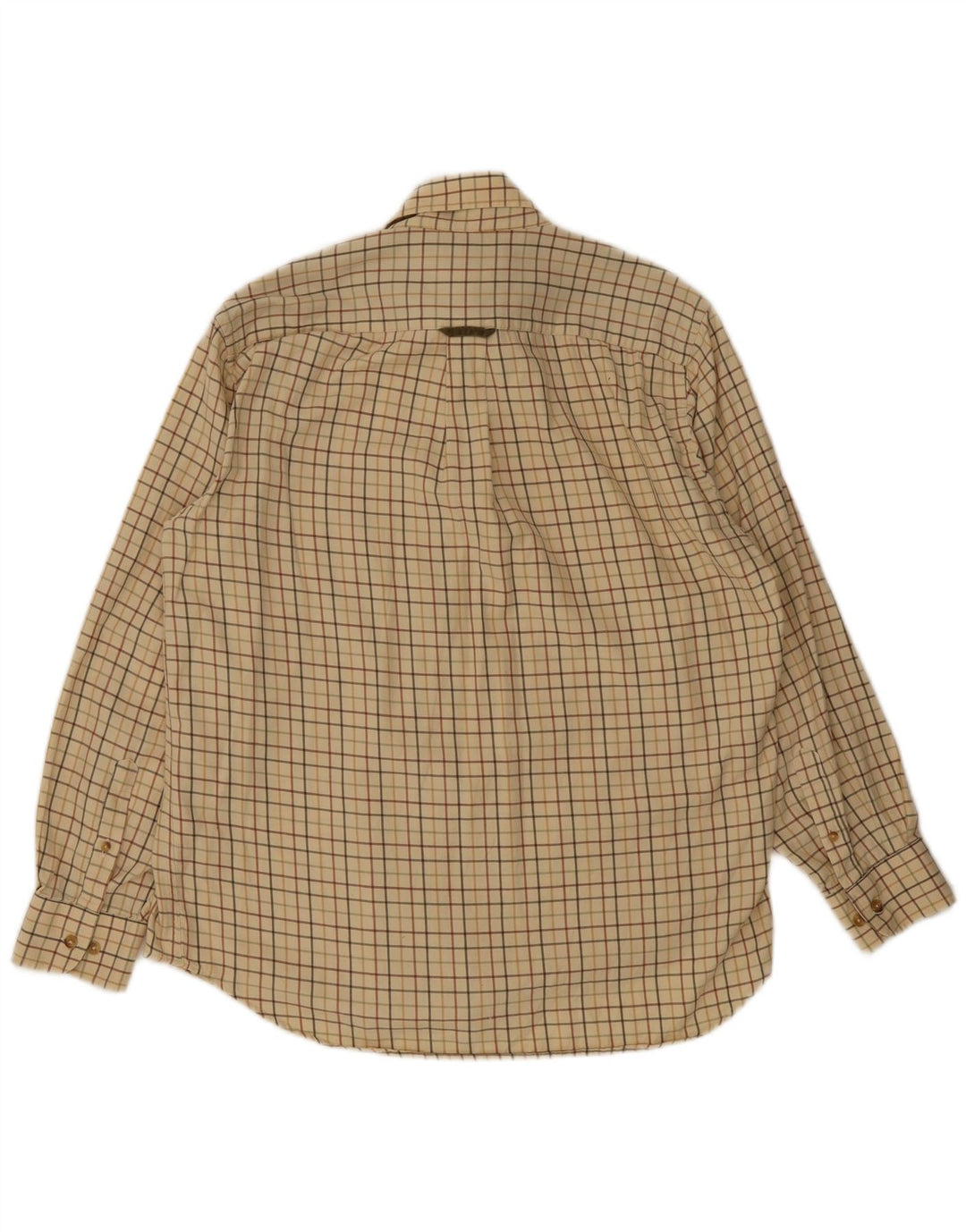 Barbour Herren-Flanellhemd, groß, beige, kariert, Baumwolle