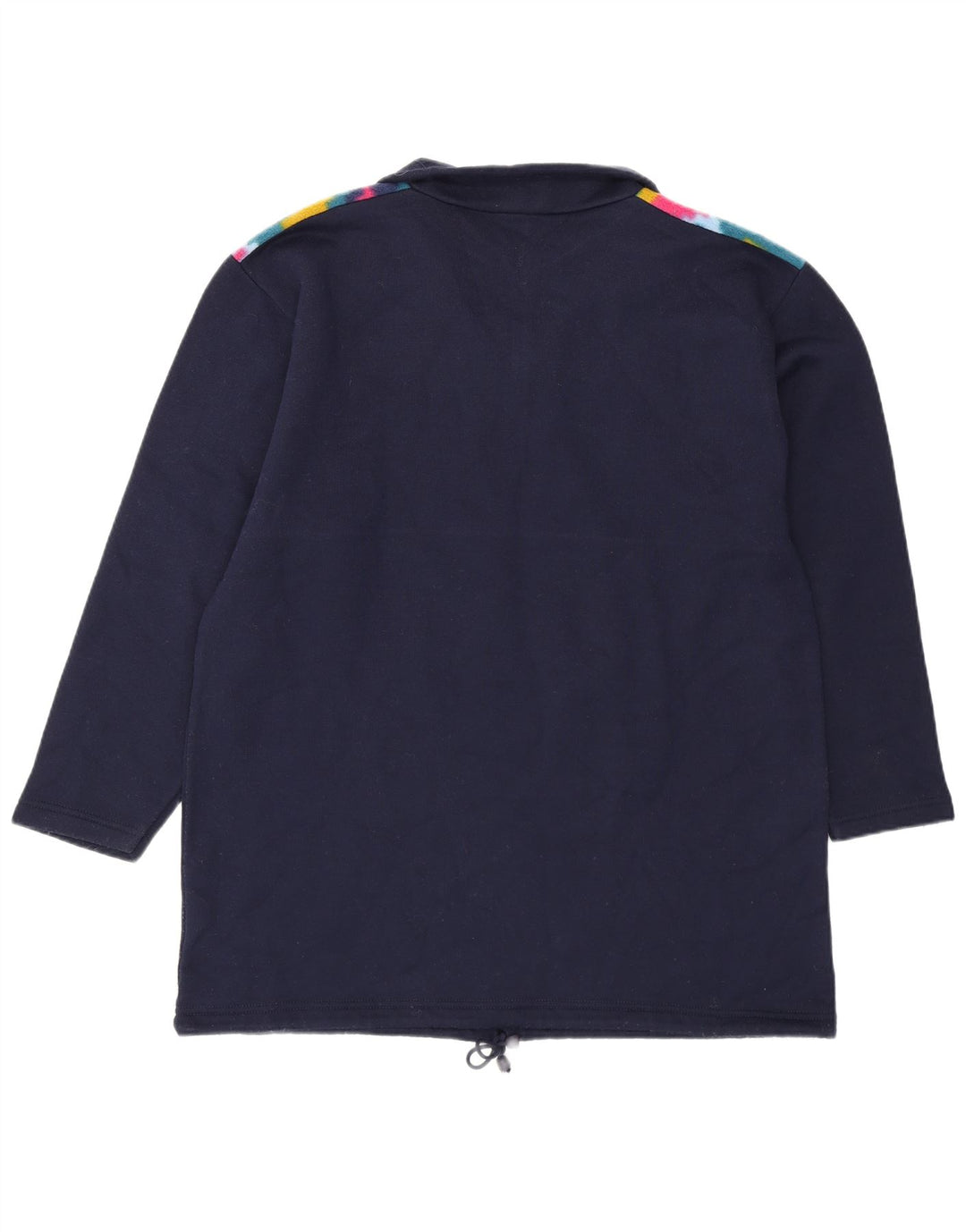 Vintage Herren-Pullover-Trainingsanzug-Top mit Reißverschluss, groß, marineblau, geometrisch
