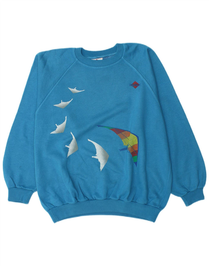 Parmalat Herren-Sweatshirt mit Grafik, groß, aus blauer Baumwolle