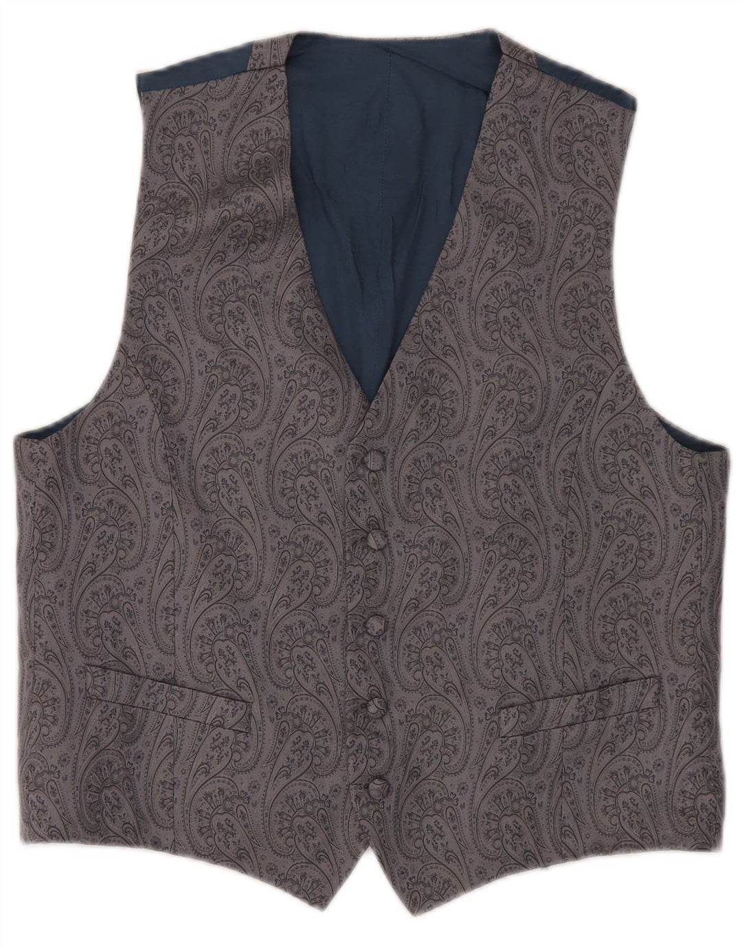 Vintage Herren Weste klein grau Paisley