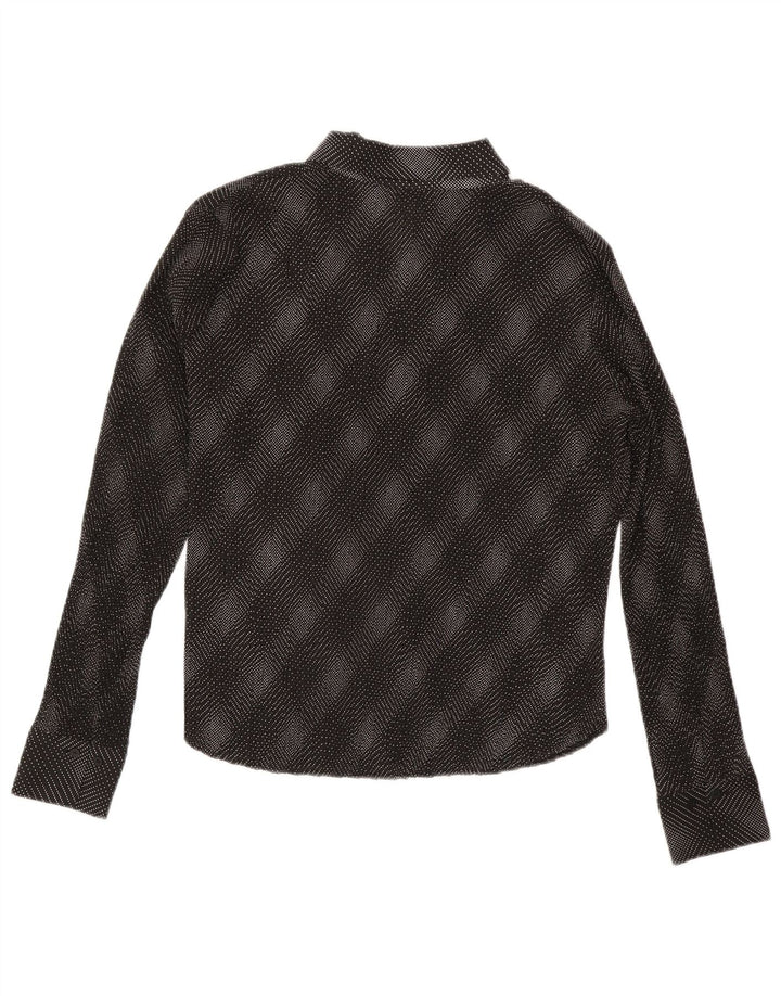 Marks & Spencer Damen-Hemdbluse, UK 20 2XL, schwarz kariertes Polyester
