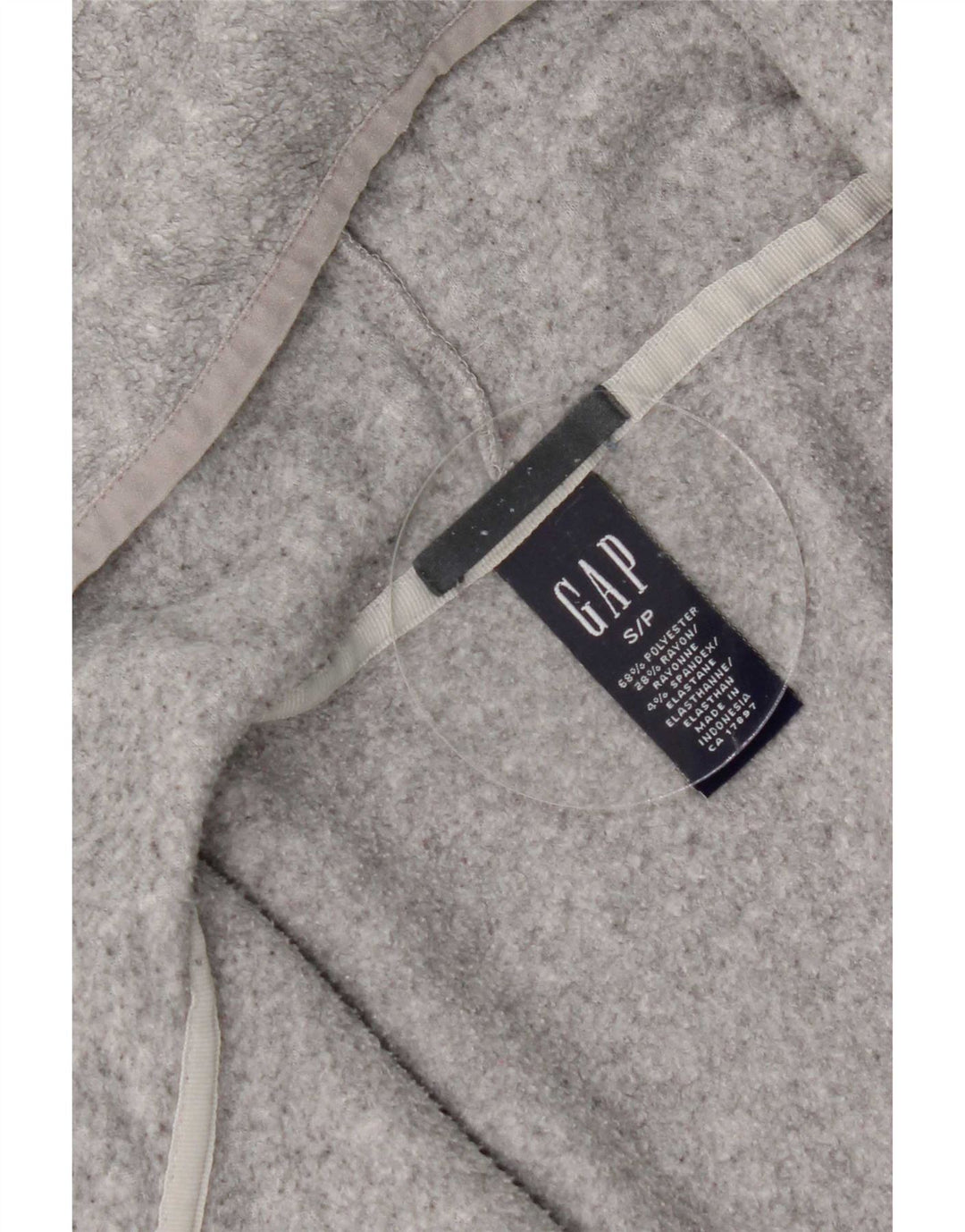 Gap Damen-Fleecejacke mit Kapuze, übergroß, UK 10, Größe S, Grau, Polyester