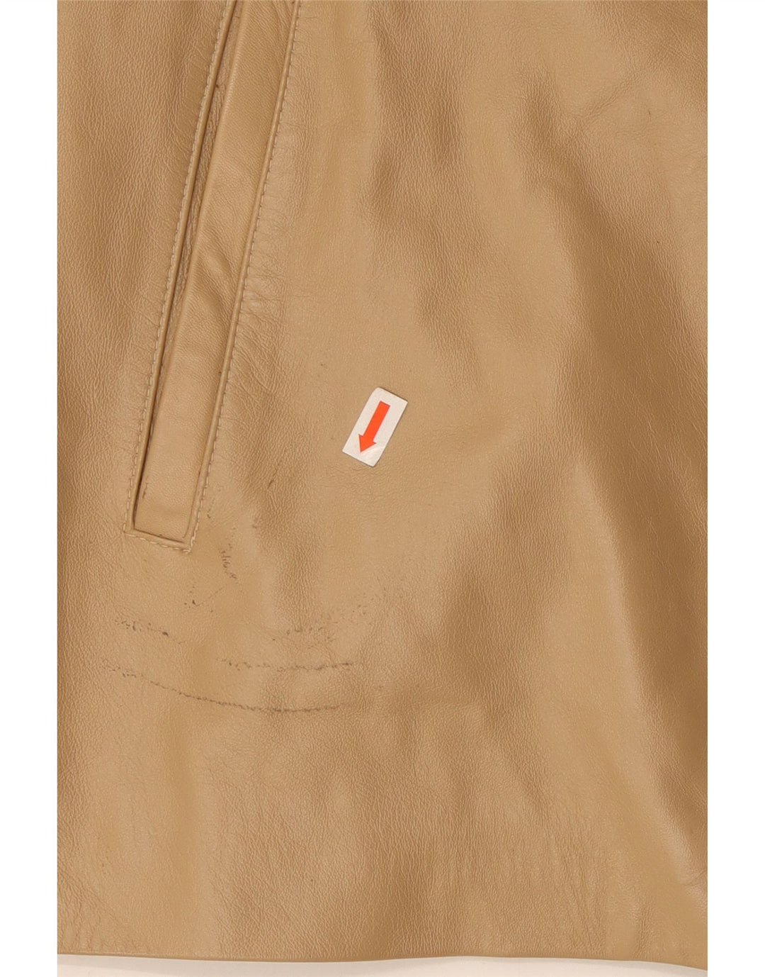 Vintage Damen Lederjacke UK 16 Large Beige
