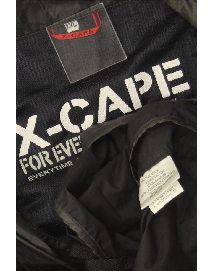 X-CAPE Herren-Utility-Jacke UK 44 2XL Schwarz Baumwolle