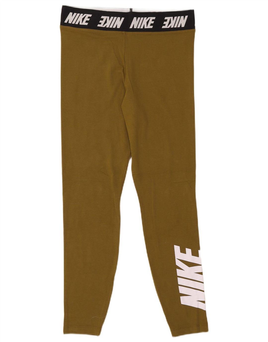 Nike Womens Graphic Leggings UK 14 Large Khaki Baumwolle
