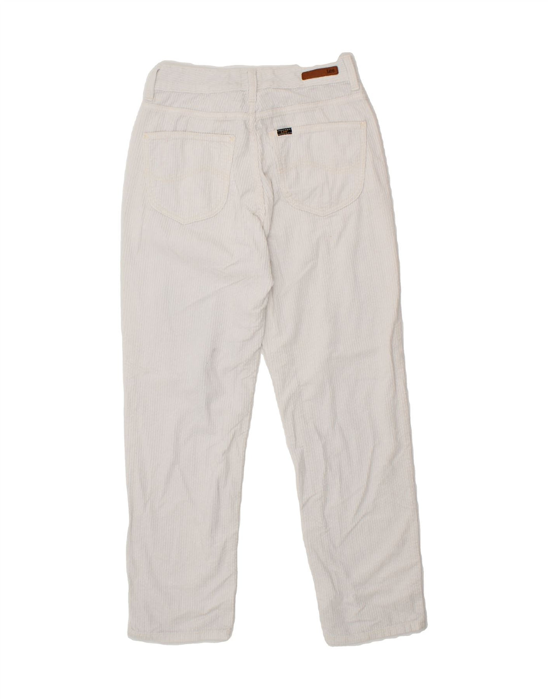 LEE Womens Carol Straight Corduroy Trousers W27 L31 White Cotton Vintage Lee and Second-Hand Lee from Messina Hembry 