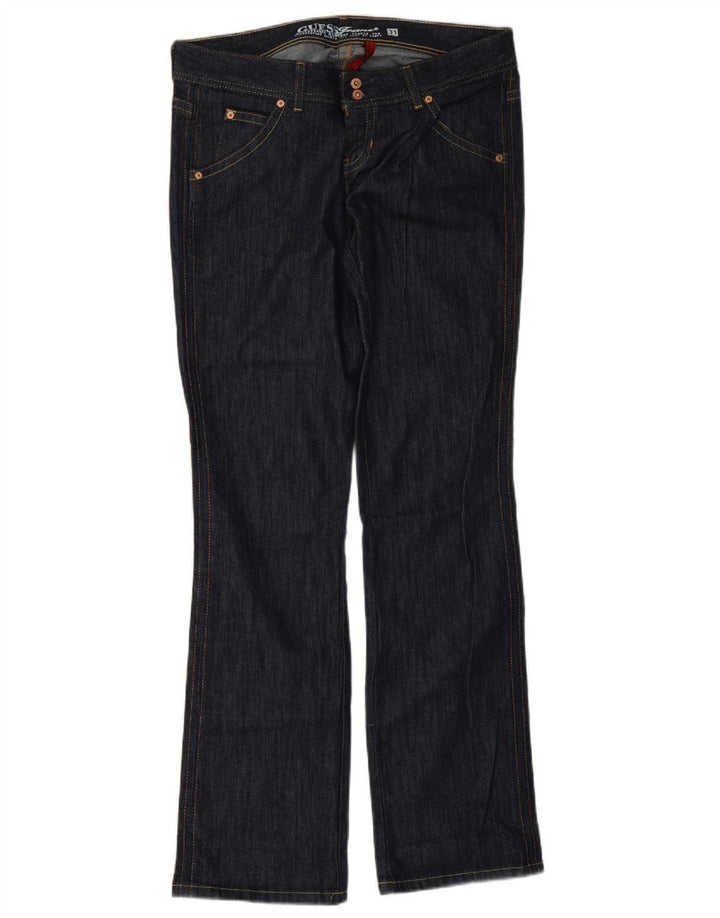 Guess Damen Bootcut Jeans W31 L34 Marineblaue Baumwolle