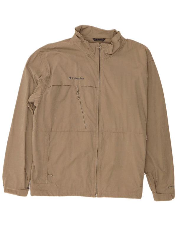 Columbia Herren Omni-Heat Regenjacke UK 44 2XL Beige Baumwolle
