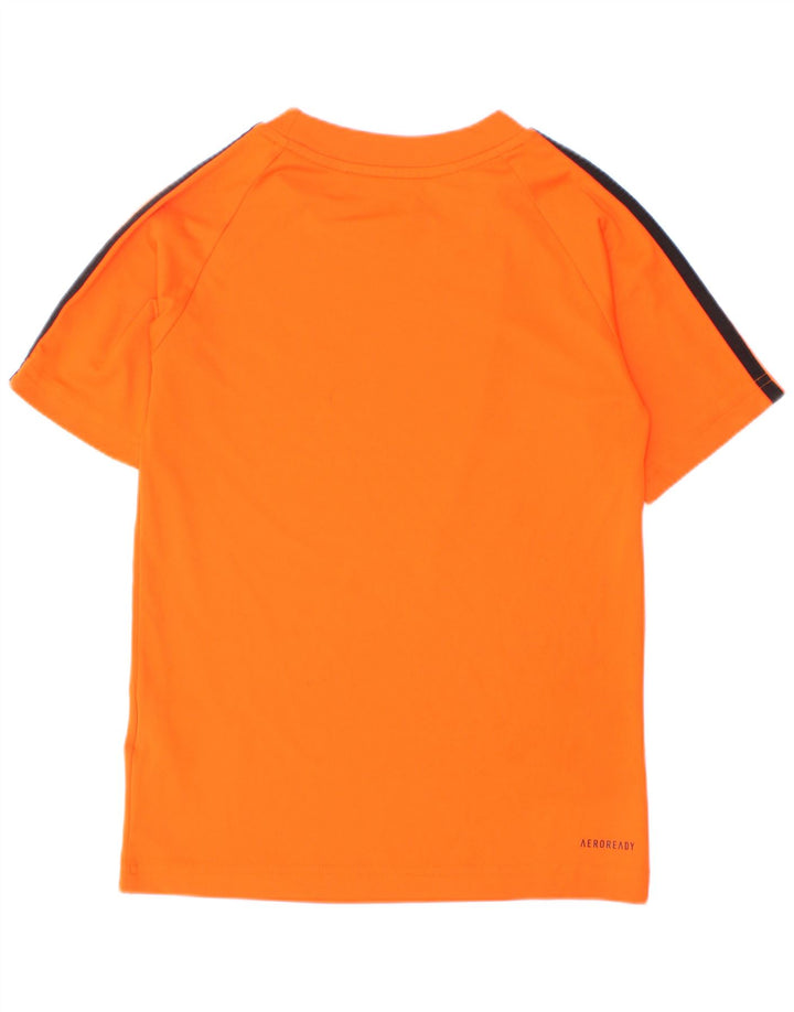 Adidas Jungen Aeroready T-Shirt Top 7-8 Jahre Orange Polyester