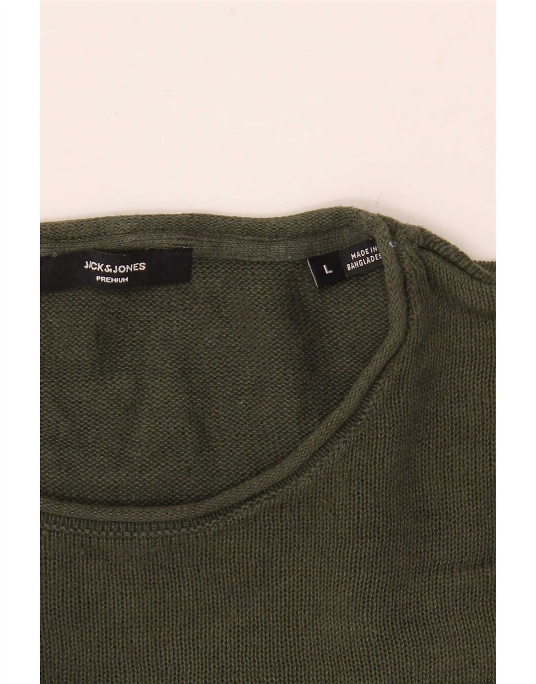 Jack & Jones Herren-Pullover mit Rundhalsausschnitt, Größe L, Grün