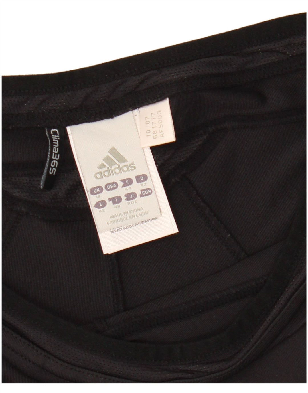 ADIDAS Damen Clima 365 Capri Trainingshose UK 16 Large Schwarz Nylon