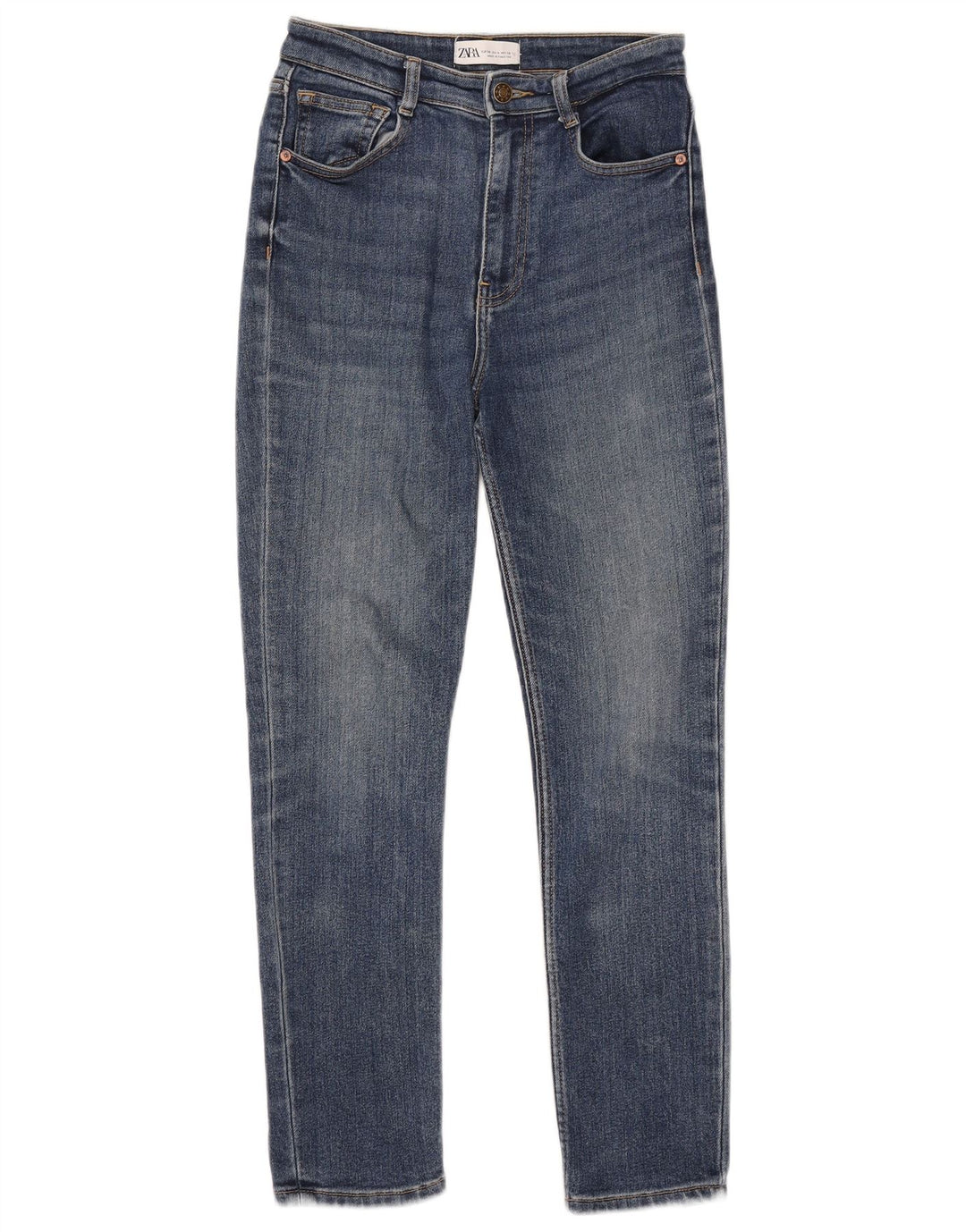 ZARA Damen Slim Jeans EU 36 XS W26 L27 Blau