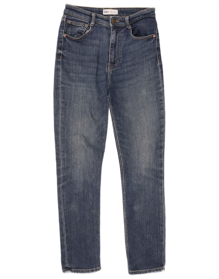 ZARA Damen Slim Jeans EU 36 XS W26 L27 Blau