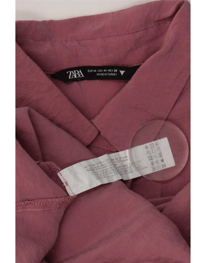 Lange, übergroße Damen-Hemdbluse von Zara, Gr. 14, mittelrosa, Modal