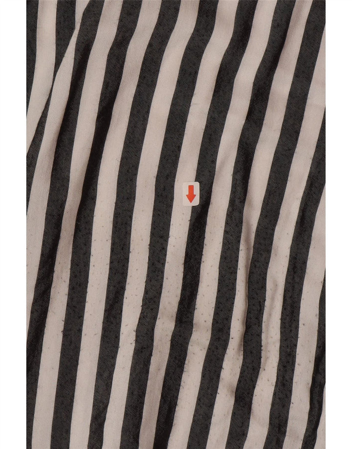 Zara Damen-Hemd UK 6 XS Schwarzer Nadelstreifen