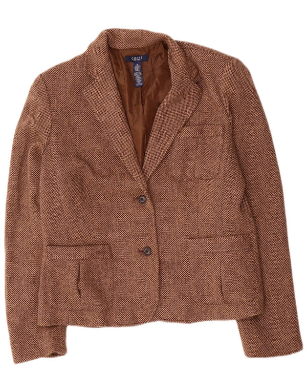 Chaps Damen-Blazerjacke mit 2 Knöpfen, US 16, 2XL, braune Viskose
