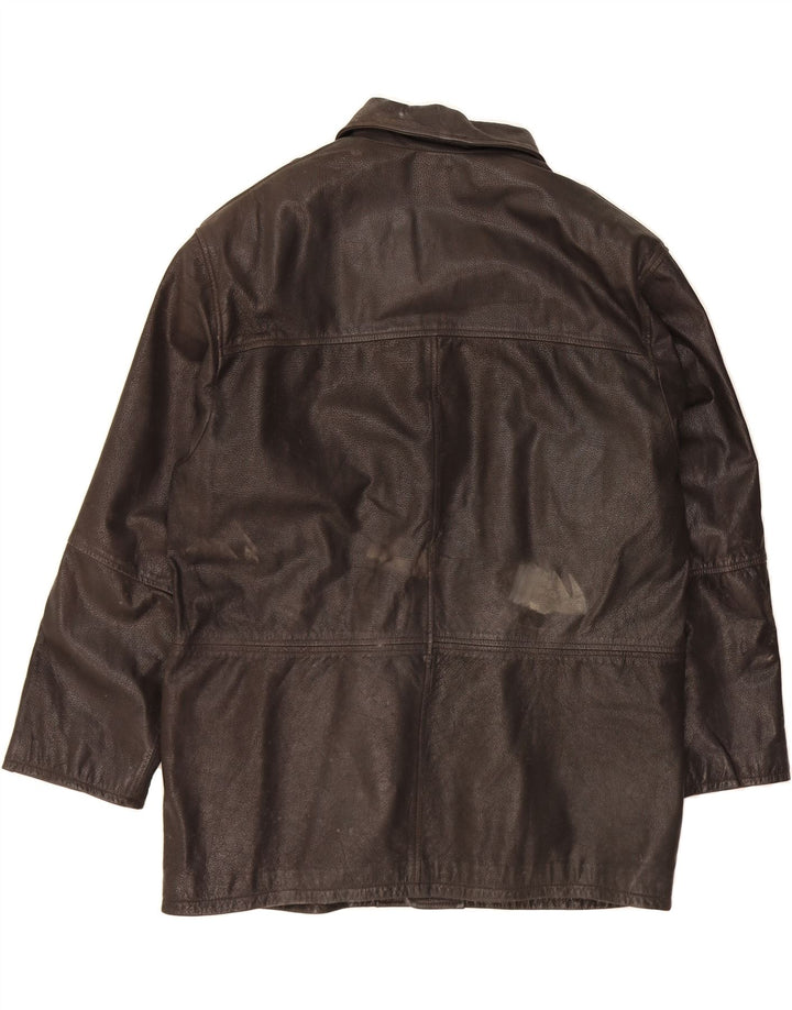 OAKWOOD Mens Leather Jacket UK 44 2XL Black Leather Vintage Oakwood and Second-Hand Oakwood from Messina Hembry 