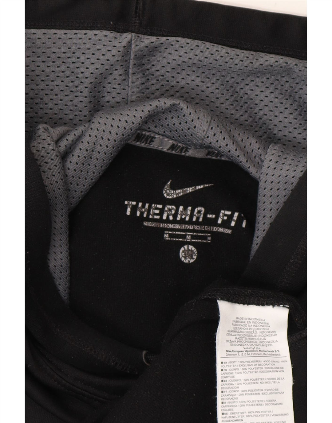 Nike Herren Therma-Fit Kapuzenpullover Mittelschwarzes Polyester