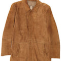 Vintage Herren Wildlederjacke IT 48 Mittelbraunes Leder