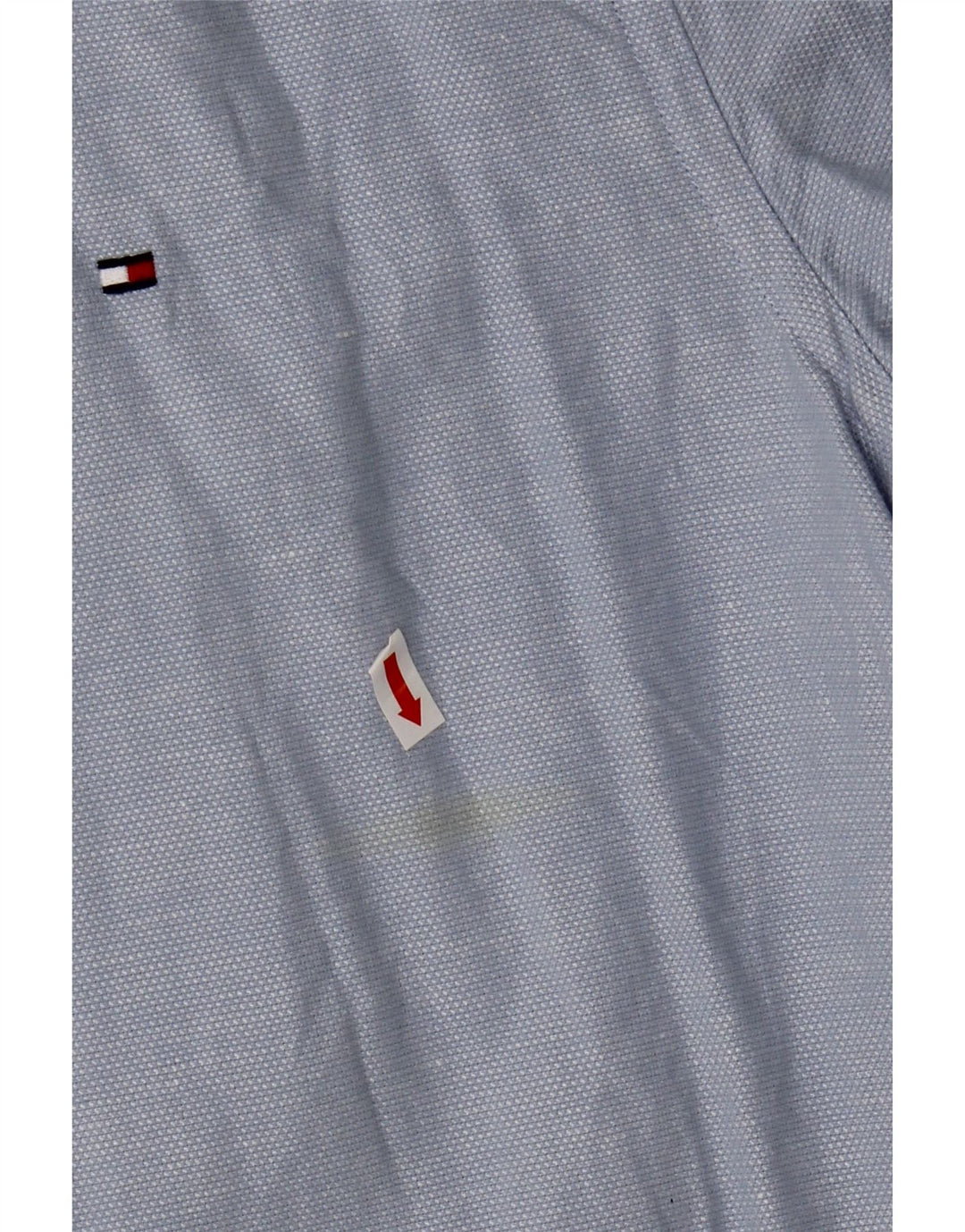 TOMMY HILFIGER Herren Kurzarmhemd XL Blau Baumwolle