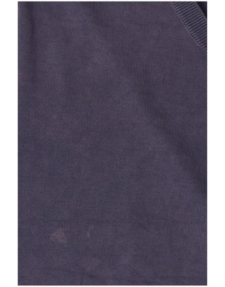 Sun68 Herren-Pullover mit V-Ausschnitt, groß, blaue Baumwolle