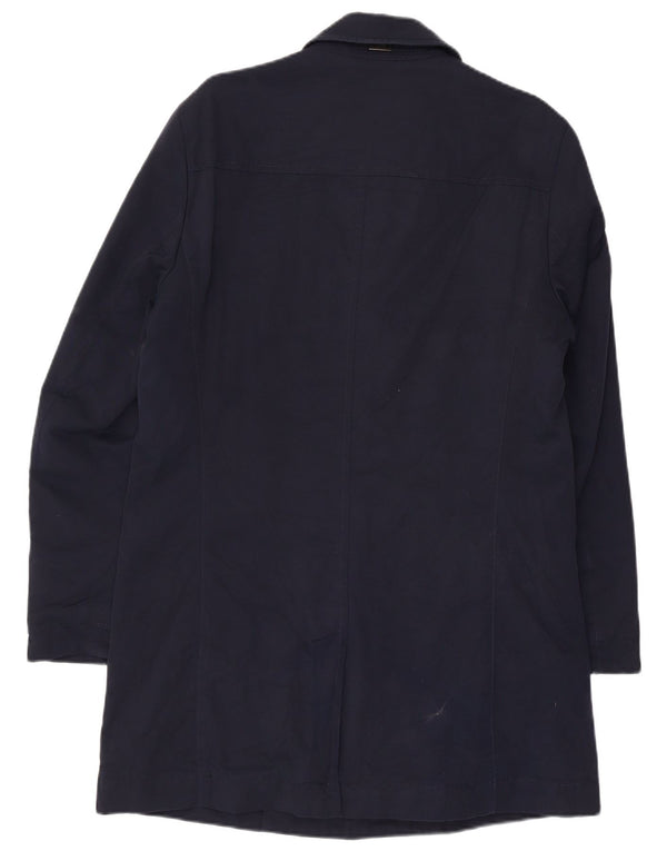 Hugo Boss Herrenmantel EU 46 Small Marineblau Polyamid