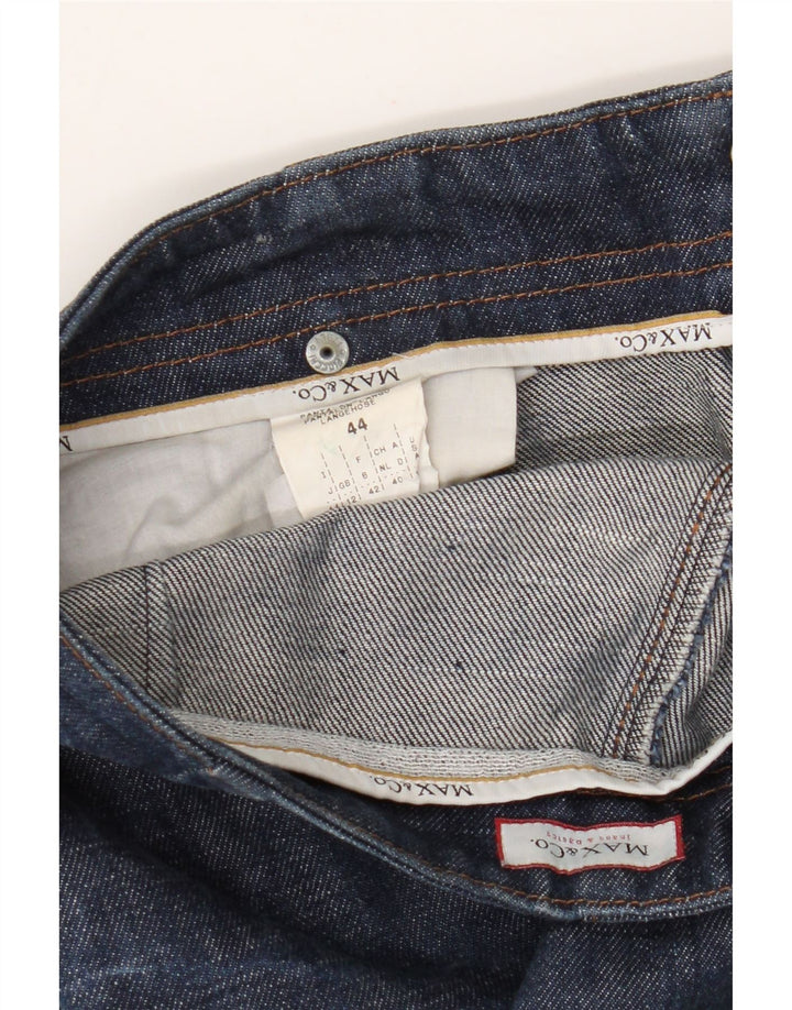 Max & Co. Damen Straight Jeans UK 12 Medium W30 L28 Blaue Baumwolle