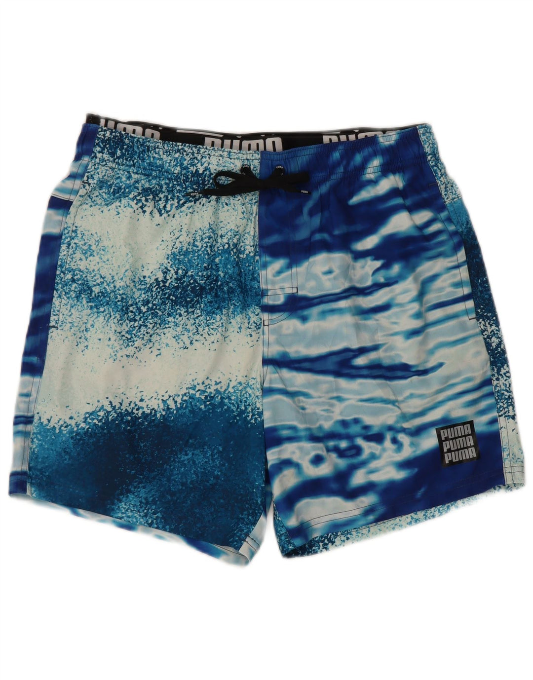 Puma Herren-Badeshorts aus mittelblauem Batik-Polyester