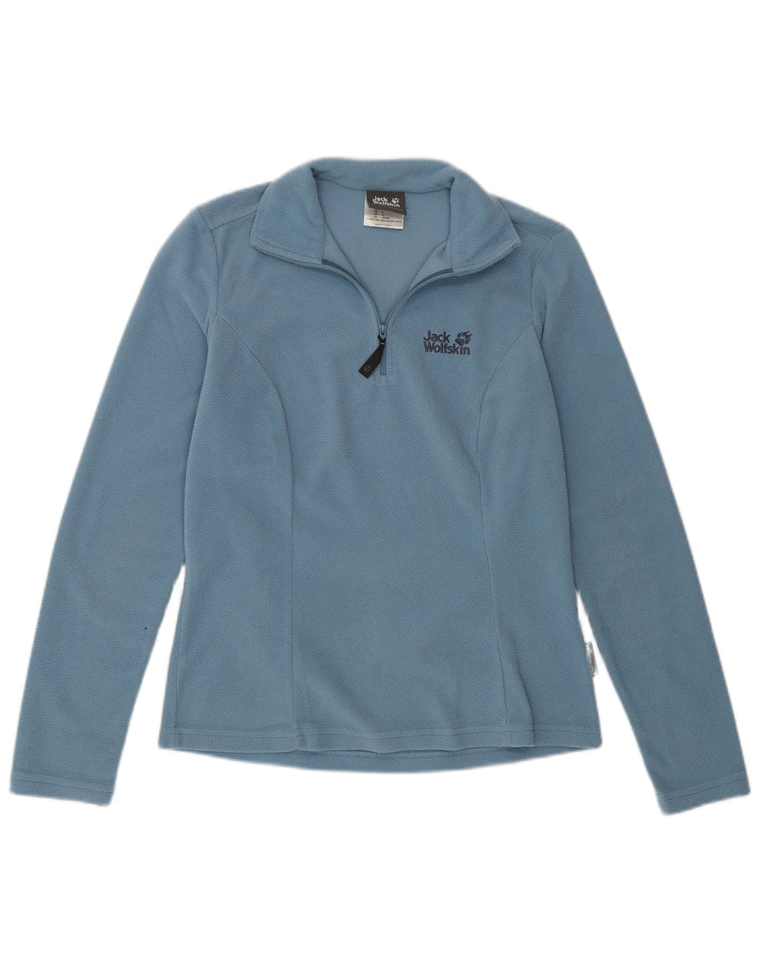 JACK WOLFSKIN Damen-Fleecepullover mit Reißverschluss, UK 10, Small, Blau, Polyester