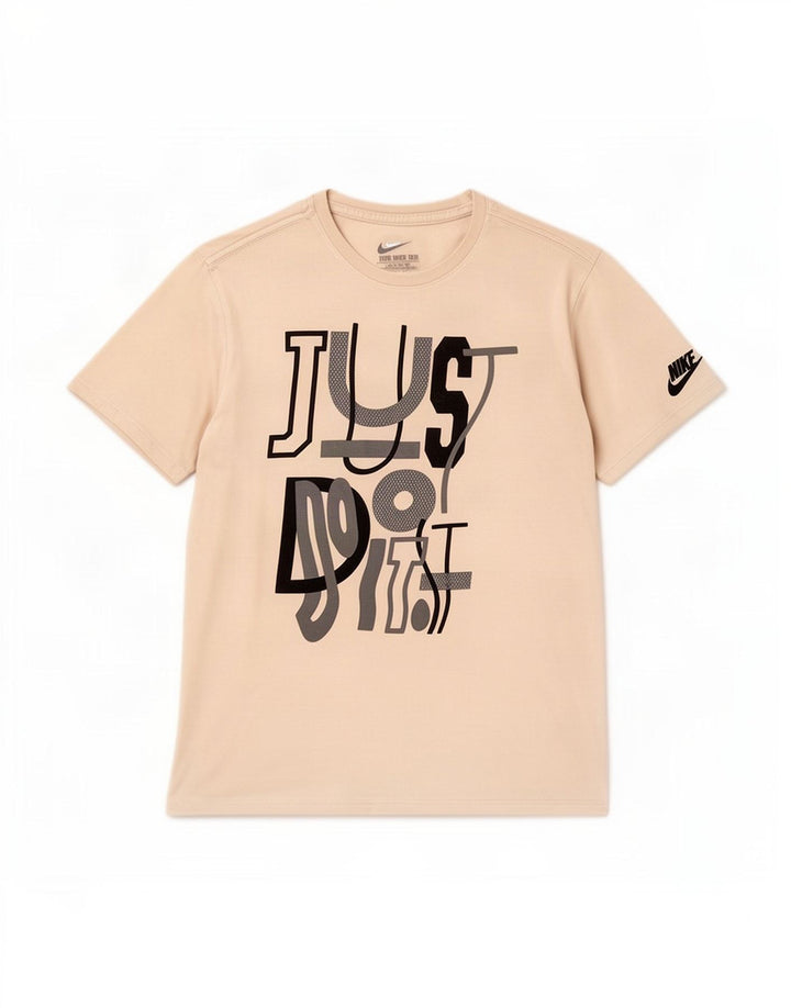 Nike Herren Athletic Cut Graphic T-Shirt-Oberteil aus mittelgrauer Baumwolle