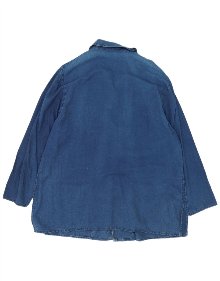 Marks & Spencer Damen Jeansjacke UK 14 Mittelblaue Baumwolle